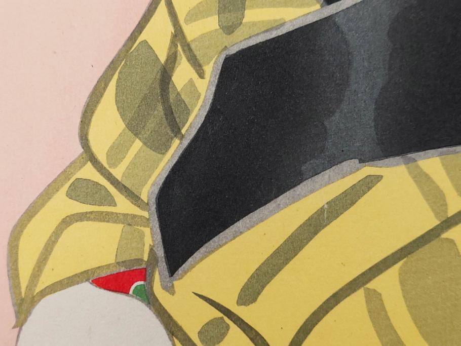 昭和32年12月作　神保朋世　版画(絵画、木版画、多色摺り、美人画、着物、女性、落款)(R-079291)