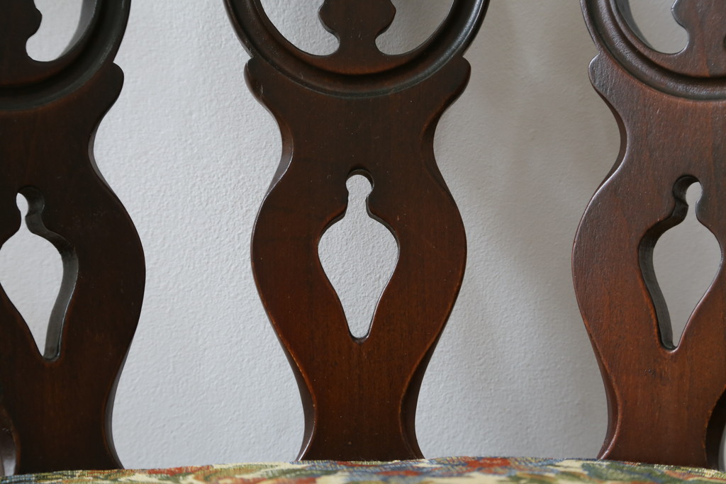 イギリスビンテージ　ERCOL(アーコール)　上品な佇まいのシスルバックチェア4脚セット(ダイニングチェア、椅子、イス、板座チェア、ウィンザーチェア、ウインザーチェア、ヴィンテージ、英国)(R-065625)