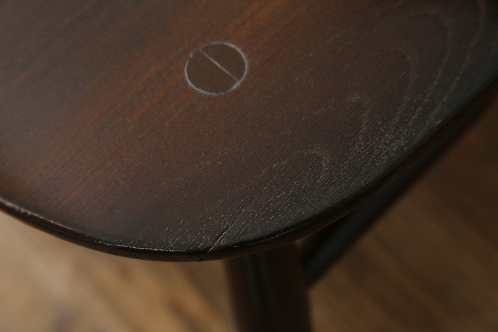 イギリスビンテージ　ERCOL(アーコール)　上品な佇まいのシスルバックチェア4脚セット(ダイニングチェア、椅子、イス、板座チェア、ウィンザーチェア、ウインザーチェア、ヴィンテージ、英国)(R-065625)