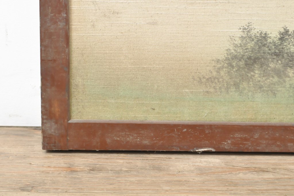 和製ビンテージ　上質な和の雰囲気を高める組子入り引き戸1枚(帯戸、板戸、建具、ヴィンテージ)(R-055128)