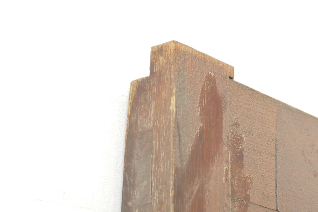 和製アンティーク　総ケヤキ材(欅)　古き時代の味わいが魅力的な格子蔵戸1枚(玄関戸、引き戸、建具)(R-055041)