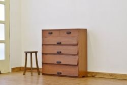 レトロ家具　昭和レトロ 引き出し付ペイントパタパタ下駄箱(収納棚)
