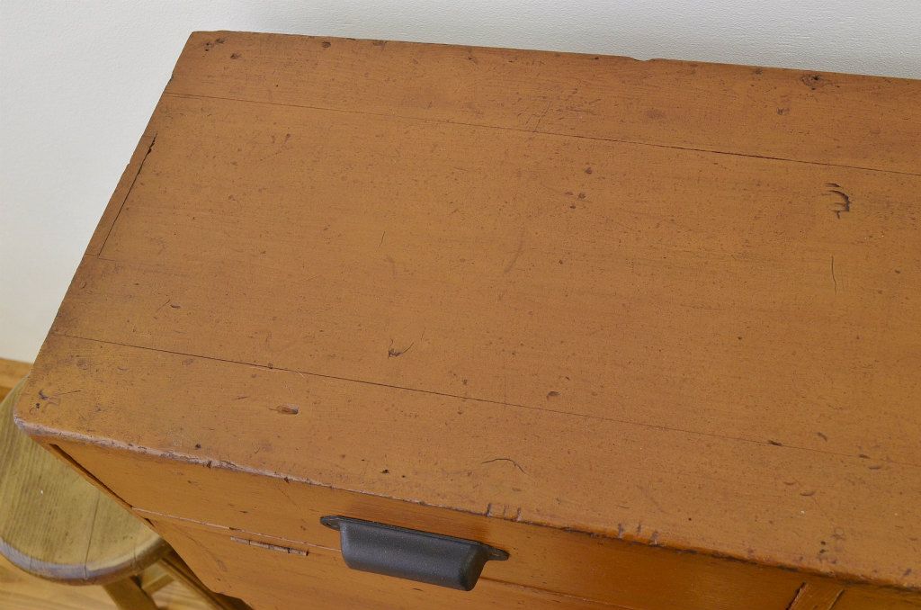 レトロ家具　昭和レトロ 引き出し付ペイントパタパタ下駄箱(収納棚)