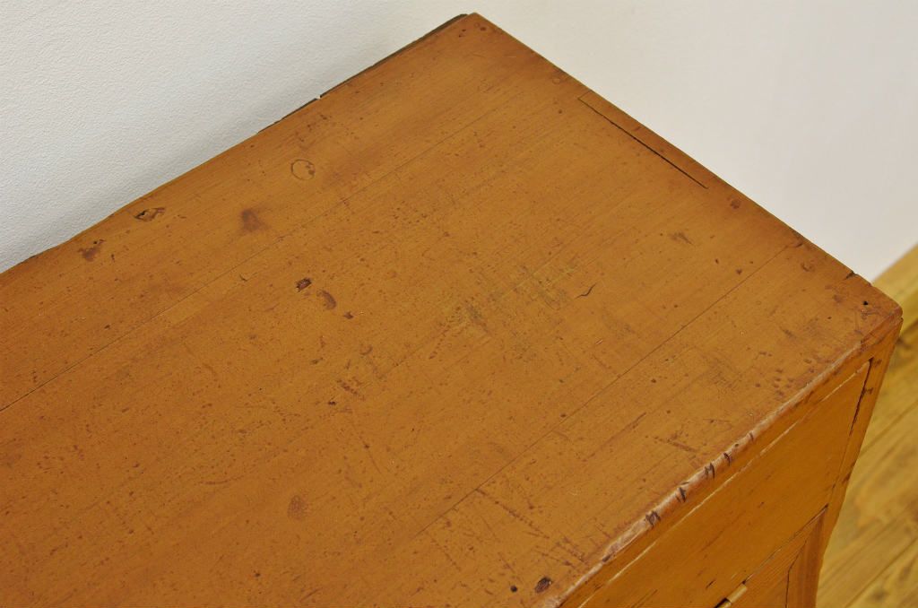 レトロ家具　昭和レトロ 引き出し付ペイントパタパタ下駄箱(収納棚)