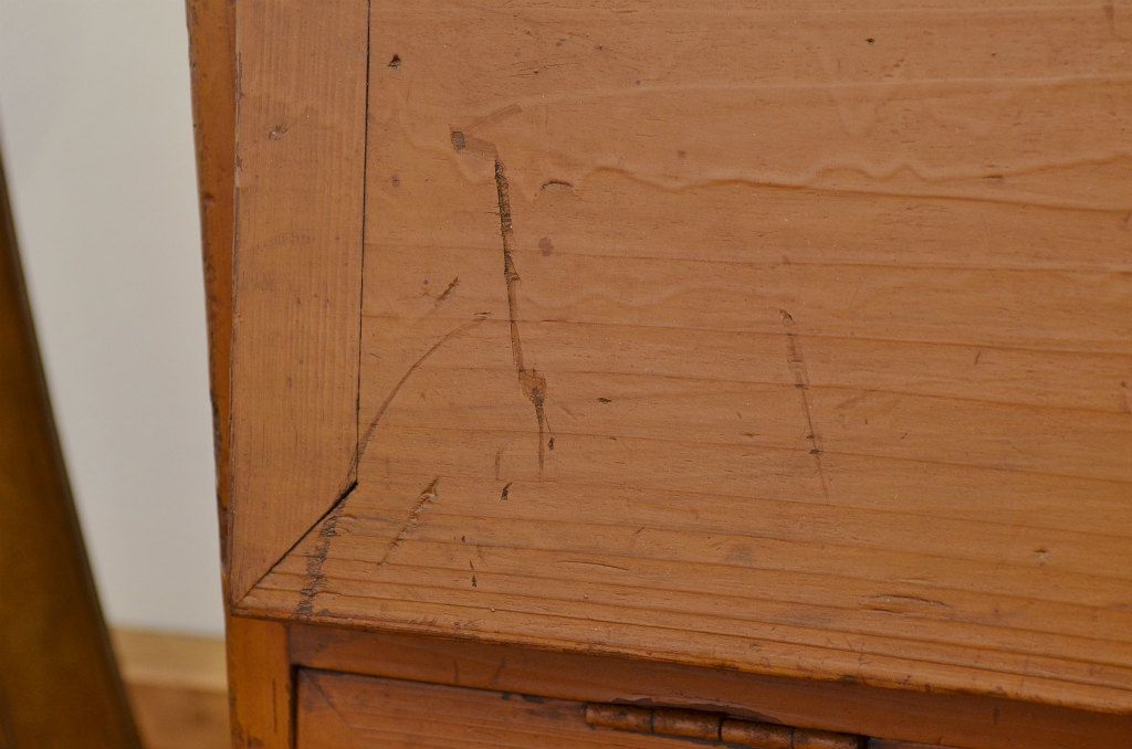 レトロ家具　昭和レトロ 引き出し付ペイントパタパタ下駄箱(収納棚)