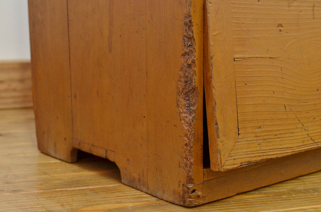 レトロ家具　昭和レトロ 引き出し付ペイントパタパタ下駄箱(収納棚)