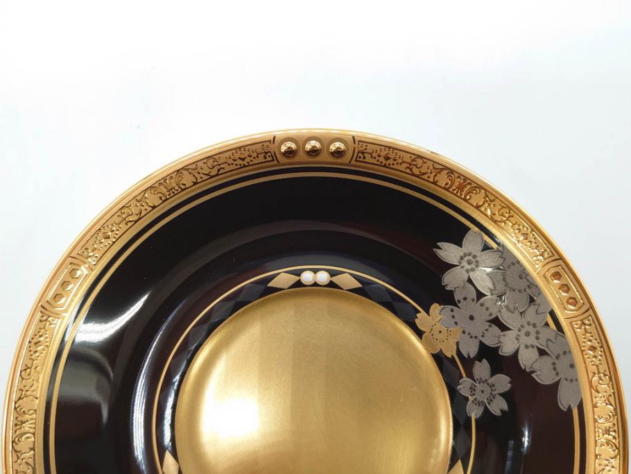 ノリタケ　Noritake　四季彩舞曲　100周年記念　洗練された四季折々のデザインが美しいコーヒーカップ&ソーサー6客セット(絵変り6客揃、デミタス碗皿、梅、桜、杜若、秋草、吹寄せ、鶴、金彩、C&S、洋食器)(R-073660)