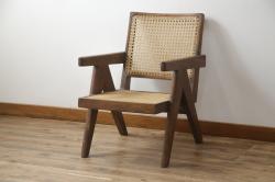 ビンテージ　gallery WAN(ギャラリーワン)取り扱い　Pierre Jeanneret(ピエール ジャンヌレ)　チーク材　オリジナル レター入り　P.U./C.H./L.I.b-78　イージーチェア(アームチェア、ラウンジチェア、椅子、イス)(R-079022)