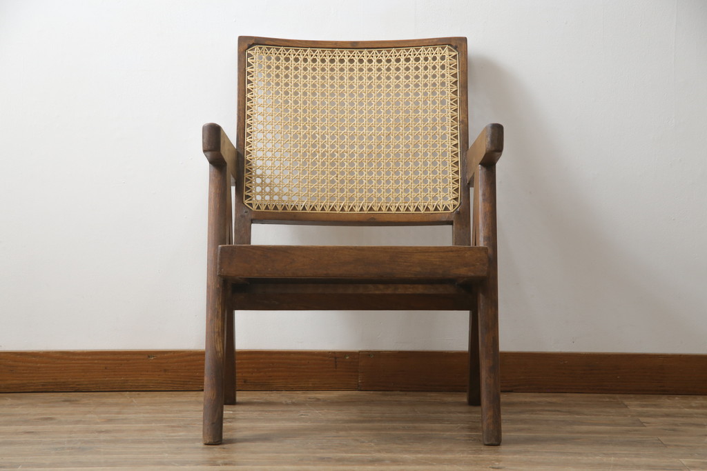 ビンテージ　gallery WAN(ギャラリーワン)取り扱い　Pierre Jeanneret(ピエール ジャンヌレ)　チーク材　オリジナル レター入り　P.U./C.H./L.I.b-78　イージーチェア(アームチェア、ラウンジチェア、椅子、イス)(R-079022)