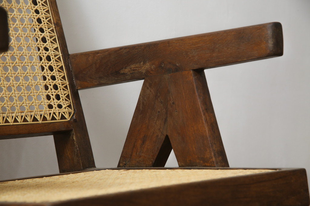 ビンテージ　gallery WAN(ギャラリーワン)取り扱い　Pierre Jeanneret(ピエール ジャンヌレ)　チーク材　オリジナル レター入り　P.U./C.H./L.I.b-78　イージーチェア(アームチェア、ラウンジチェア、椅子、イス)(R-079022)