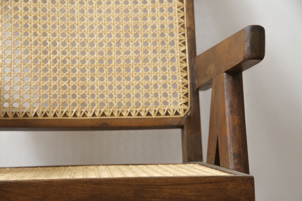 ビンテージ　gallery WAN(ギャラリーワン)取り扱い　Pierre Jeanneret(ピエール ジャンヌレ)　チーク材　オリジナル レター入り　P.U./C.H./L.I.b-78　イージーチェア(アームチェア、ラウンジチェア、椅子、イス)(R-079022)