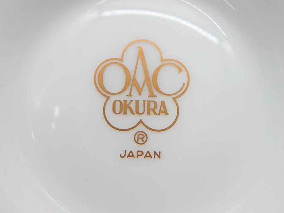 大倉陶園(OKURA、OAC)　碗皿暦　雨(水無月)　ハンドペイント・ピンクローズ　馬　Limited Edition　華やかな色彩と様々なデザインが楽しめるカップ&ソーサー4客セット(金彩、HAND PAINTED、薔薇、バラ、ばら、デミタス、うま、ウマ、ホース、C&S、洋食器)(R-073661)