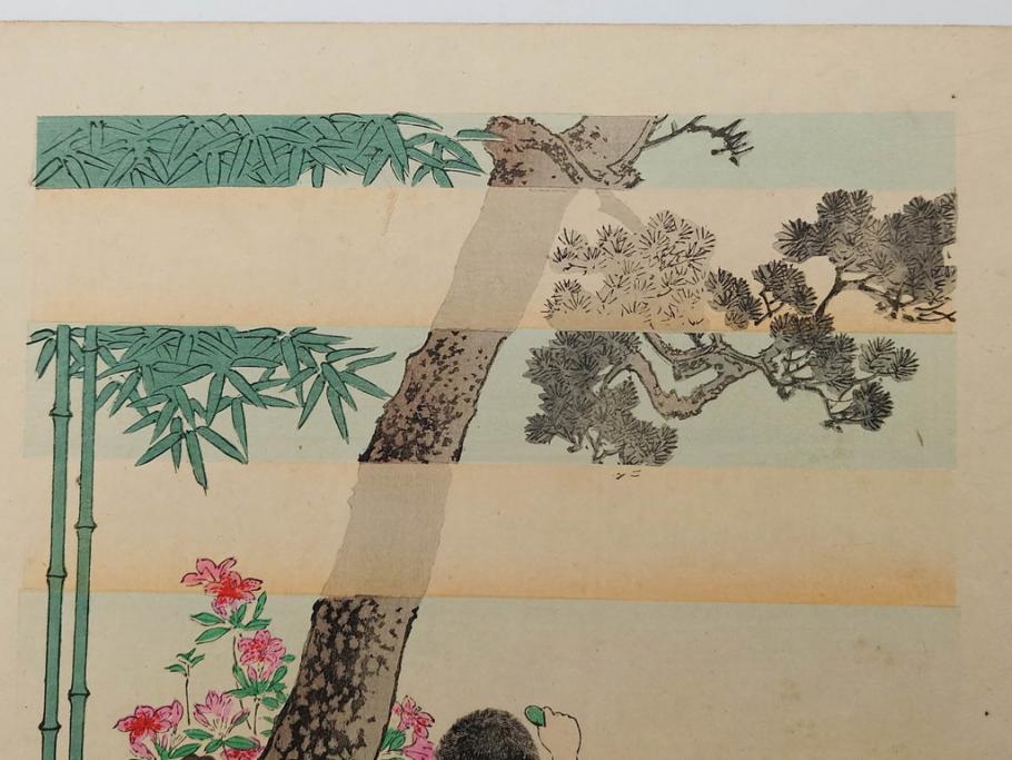 明治30年　宮川春汀　子供風俗　版画7枚セット(木版画、錦絵、浮世絵、絵画、多色摺り、ちんちんもがもが、凧揚げ、たこあげ、たまや、ぞうりはきかえへ、投扇興、とうせんきょう、たうせんきやう、かげやとうろくじ、めんこあそび)(R-079299)