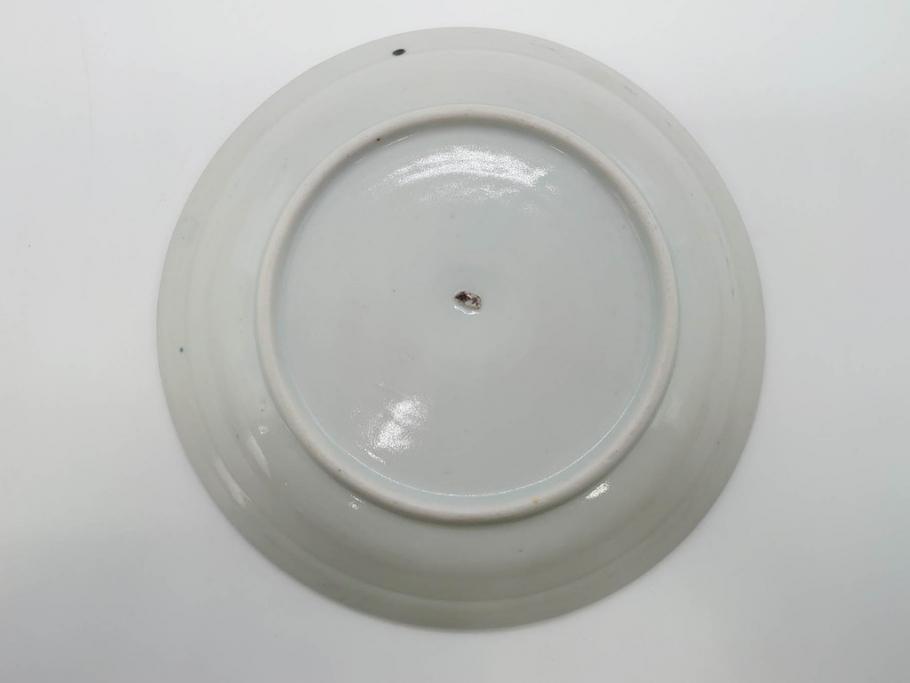希少 江戸期 古伊万里 染付 唐子に犬図 約17cm 5.6寸 珍しい絵