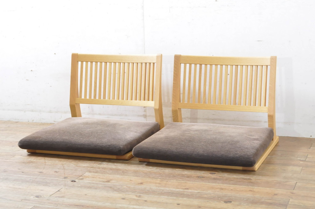 座椅子北欧インテリア　座椅子　ウォールナット　木製　オシャレな座椅子　和モダン