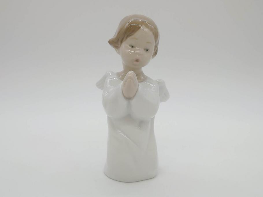 スペイン　リヤドロ　LLADRO　可愛いお祈り　オレンジがいっぱい　ベル　一つ一つ違う魅力が目を惹くフィギュリン3個セット(天使、エンジェル、女の子、陶器人形、置物、オブジェ)(R-073769)