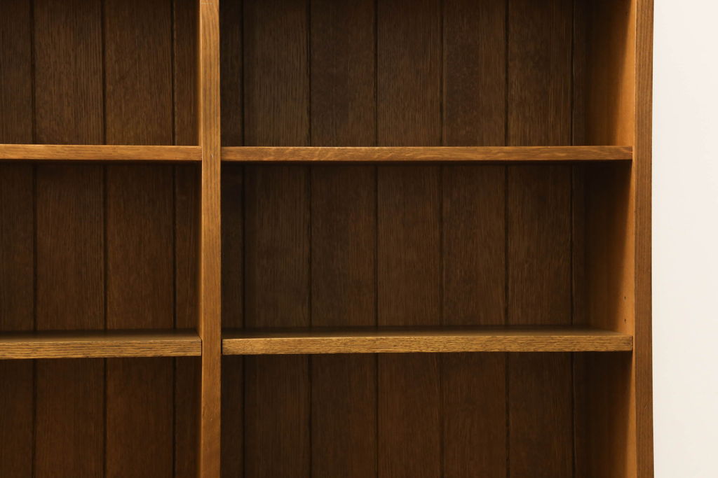 中古　美品　横浜ダニエル取り扱い　Stickley(スティックレー、スティックレイ)　オーク材　店舗什器としてもおすすめ!大型サイズのブックシェルフ(本棚、書棚、サイドボード、オープンラック、飾り棚)(R-055024)