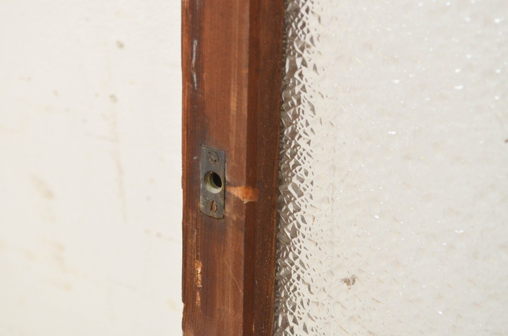 アンティーク建具　大正ロマン　古い木味が魅力的なガラス窓1枚(引き戸、ガラス戸)(R-071252)