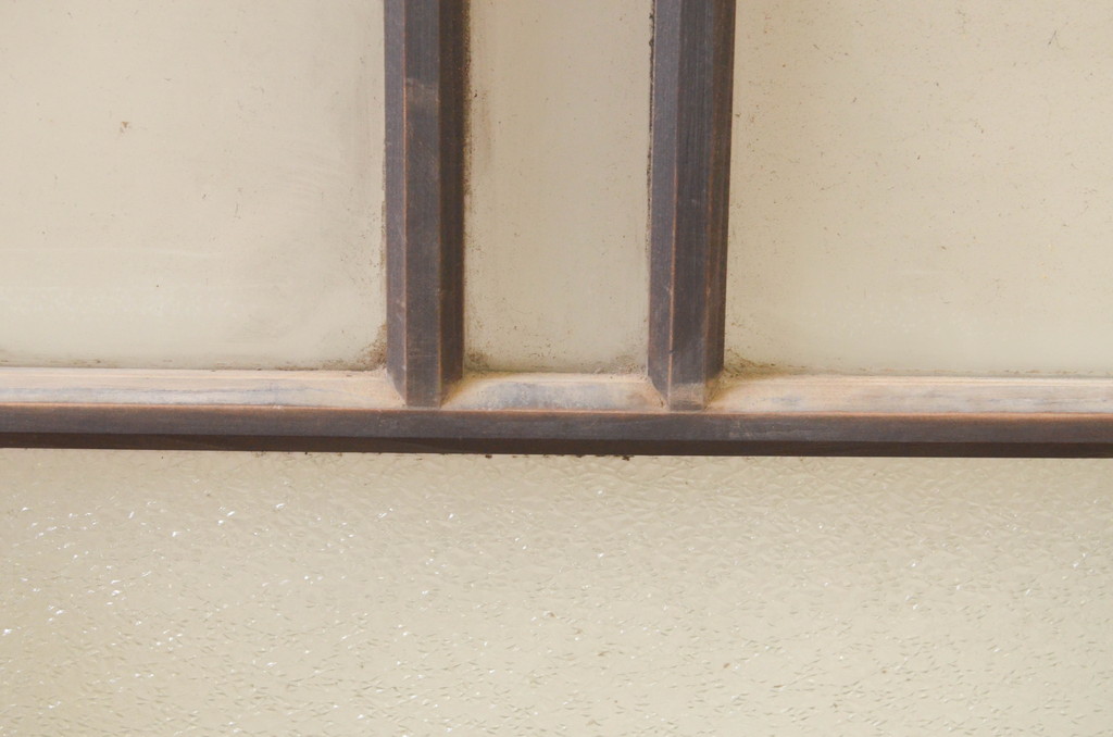 アンティーク建具　大正ロマンな空間を演出するFIX窓1枚(ガラス欄間、明り取り、明かり取り、フィックス、ガラス窓、嵌め殺し)(R-071256)