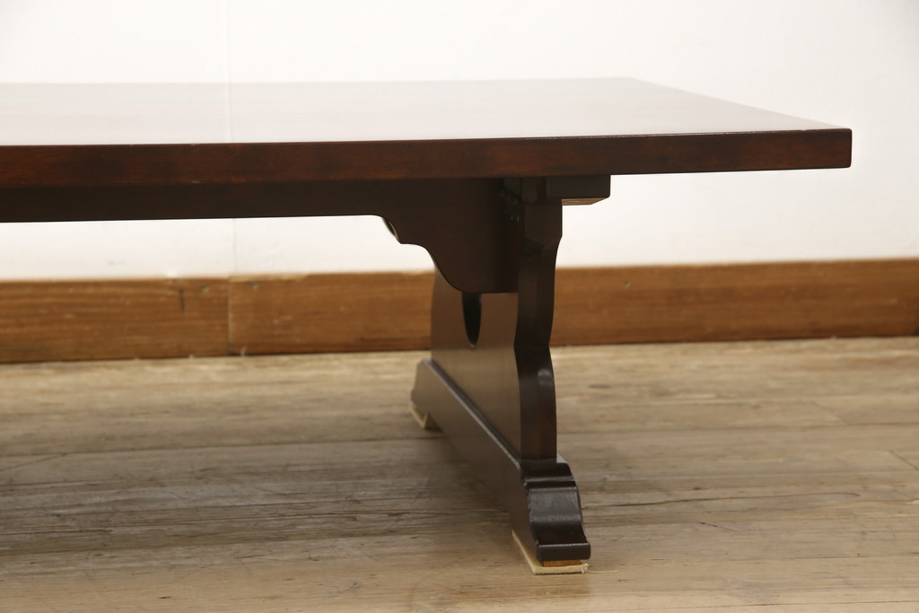 中古　松本民芸家具　タモ材　上質な大人の空間づくりにぴったりな折りたたみ座卓(ローテーブル、ちゃぶ台、文机、センターテーブル、折り畳み)(R-059799)