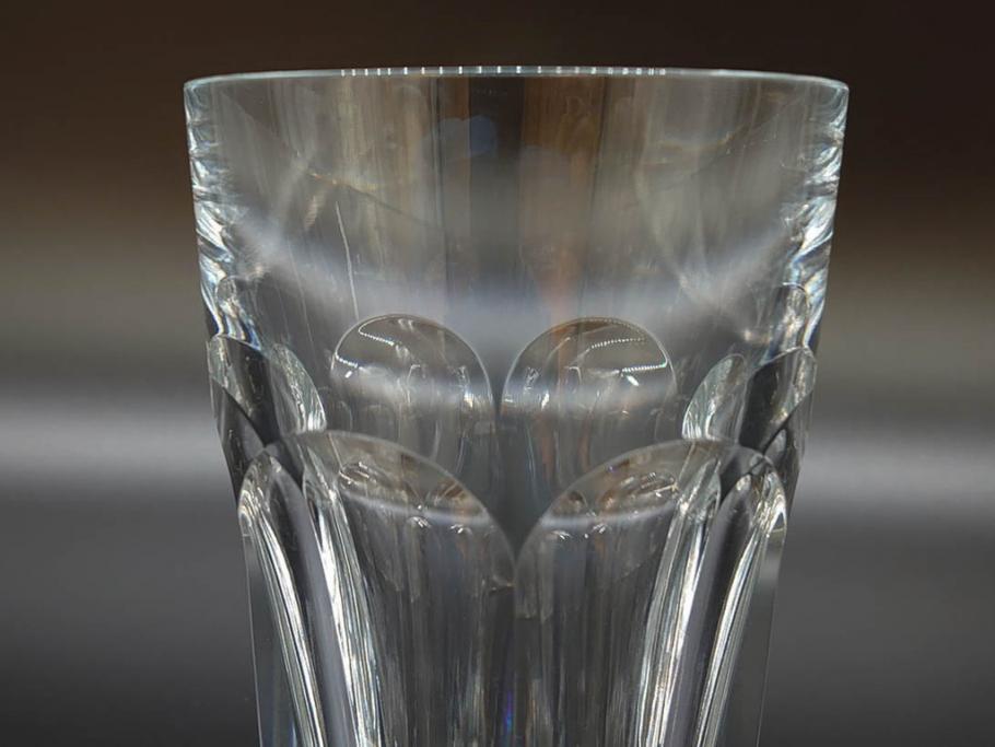 フランス　Baccarat　バカラ　アルクール　重厚なフォルムながらもエレガントな雰囲気漂うタンブラー2客セット(グラス、フルレッドクリスタルガラス)(R-073816)