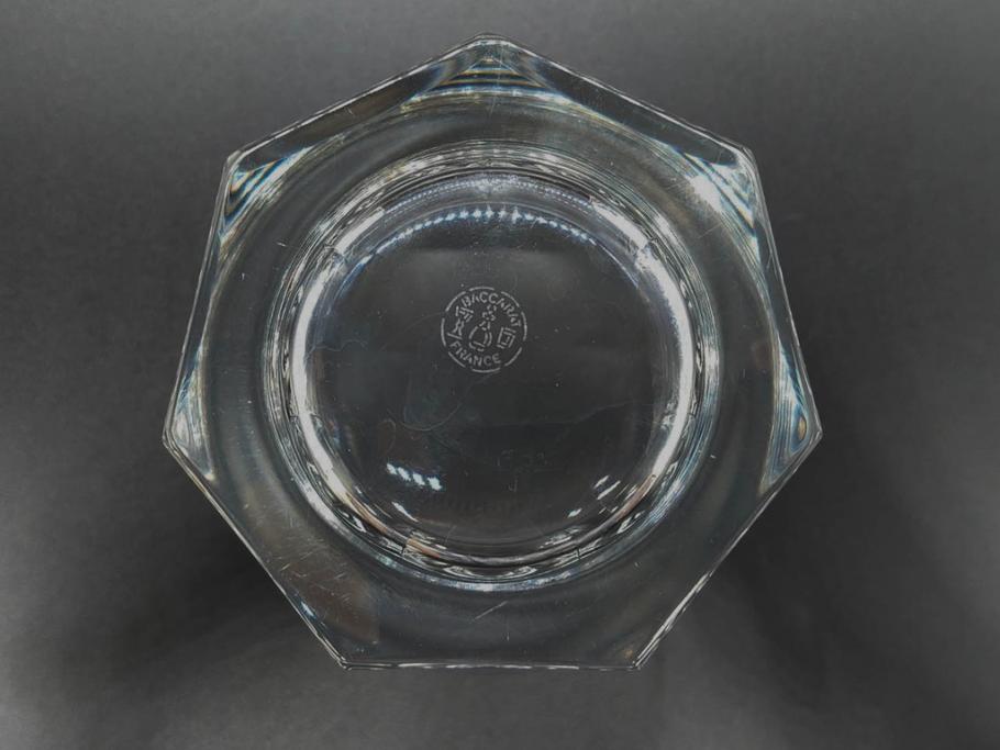 フランス　Baccarat　バカラ　アルクール　重厚なフォルムながらもエレガントな雰囲気漂うタンブラー2客セット(グラス、フルレッドクリスタルガラス)(R-073816)