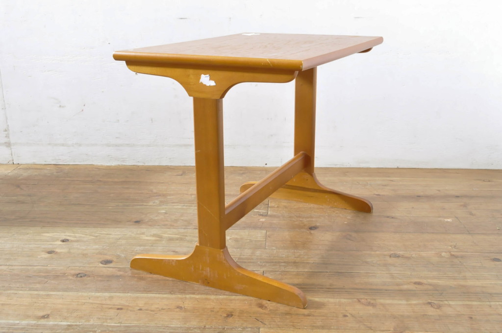 イギリスビンテージ　チーク材　ナチュラルな木の風合いが魅力的なネストテーブル(サイドテーブル、カフェテーブル、コーヒーテーブル、ローテーブル、英国、ヴィンテージ)(R-065658)