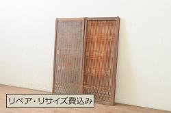 未使用品　黄金の孔雀(おうごんのくじゃく)　デットストック品のステンドグラス(建具、ドア、窓、照明、衝い立て、衝立、つい立て)(定価約15万円)(R-074456)