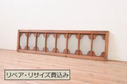 中古　繊細な格子が目を惹く筬欄間1枚(明かり取り、明り取り、オサランマ、おさらんま、格子欄間)(R-080575)