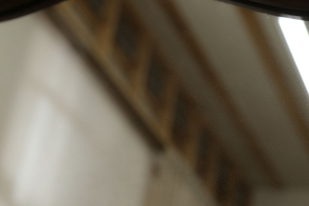 中古　美品　DREXEL HERITAGE(ドレクセルヘリテイジ)　マホガニー材　凝ったつくりのウォールミラー(壁掛け鏡)(R-055257)