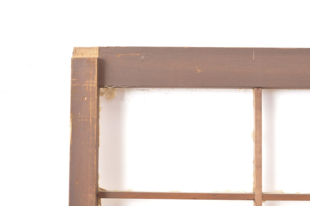 和製アンティーク　素朴な風合いが時代の趣を感じる引き戸2枚セット(障子戸、ガラス戸、建具)(R-055132)