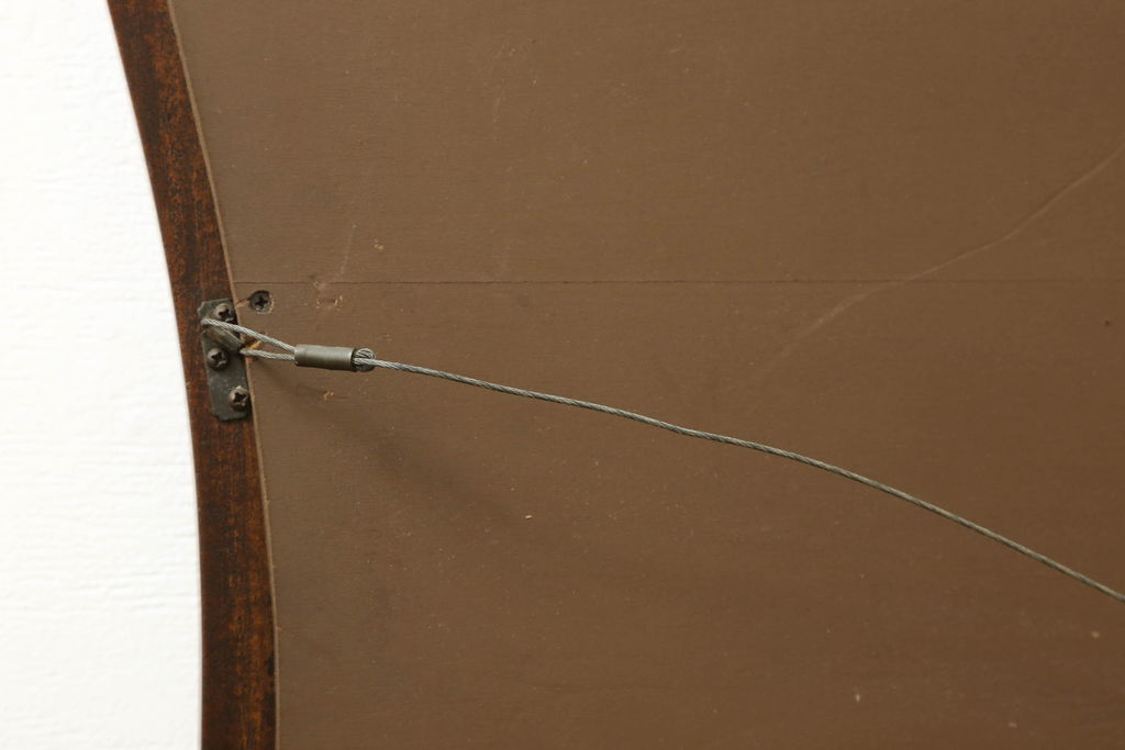 中古　美品　DREXEL HERITAGE(ドレクセルヘリテイジ)　マホガニー材　凝ったつくりのウォールミラー(壁掛け鏡)(R-055257)