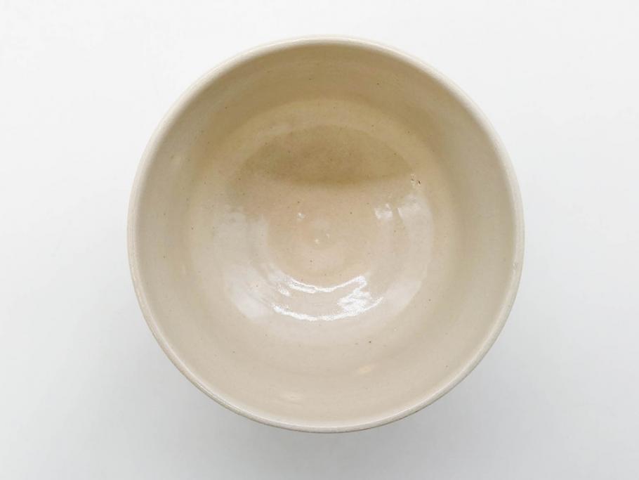 白井半七　日之出　優美な金波紋のデザインと日の出が印象的な茶碗(抹茶碗、今戸焼、茶道具、茶器、和食器、共箱付き、三寸六分)(R-079307)