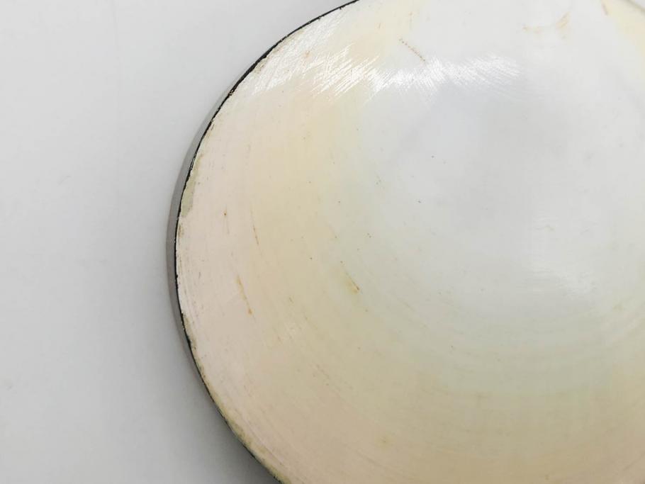 高木玉栄　荒磯　月日貝　上品な蒔絵とデザイン性に心惹かれる香合(シェル、鯛、魚、波紋、香道具、茶道具、蒔絵、木製、漆器、小物入れ、鵬雲斎書付き、共箱付き)(R-079308)