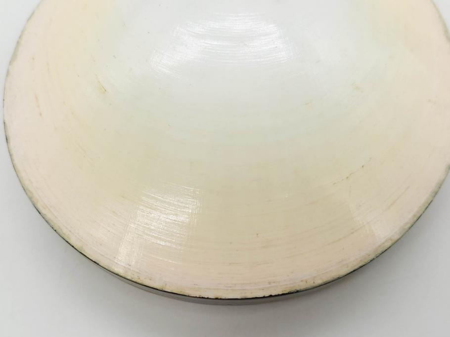 高木玉栄　荒磯　月日貝　上品な蒔絵とデザイン性に心惹かれる香合(シェル、鯛、魚、波紋、香道具、茶道具、蒔絵、木製、漆器、小物入れ、鵬雲斎書付き、共箱付き)(R-079308)