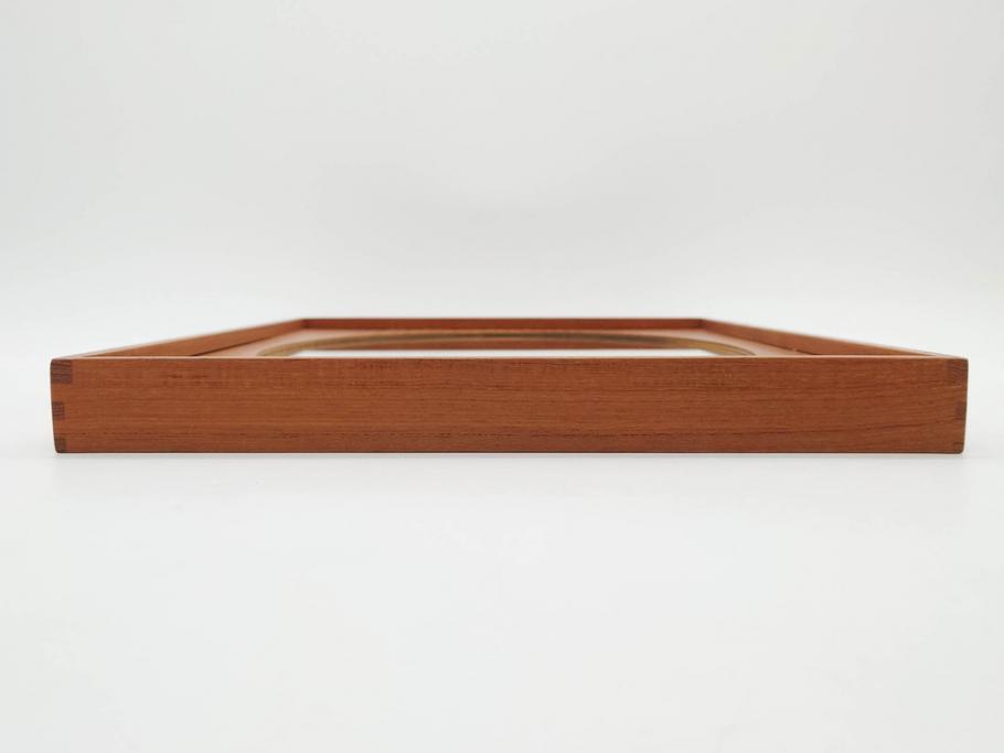 スウェーデン　GLAS MASTER MARKARYD　シンプルで木の温もり感じるミラー(壁掛け鏡、吊鏡、北欧)(R-079312)