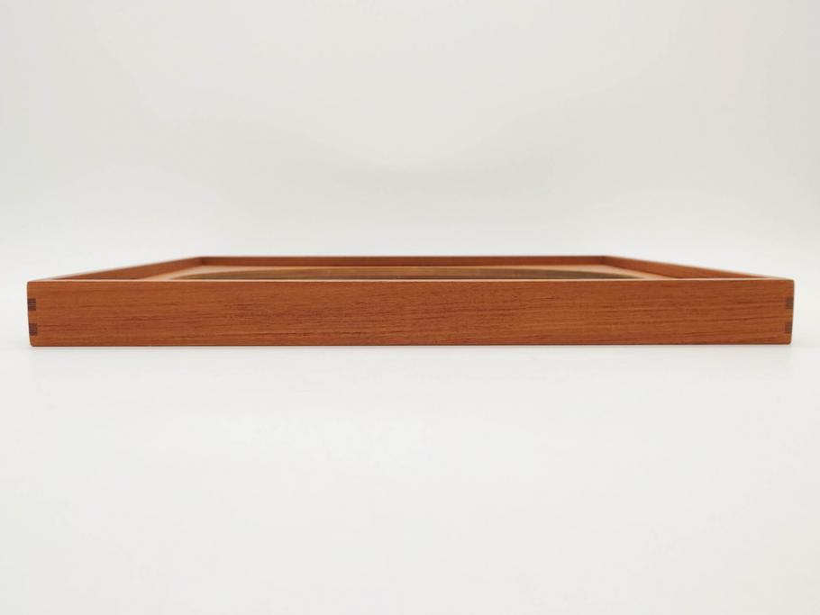 スウェーデン　GLAS MASTER MARKARYD　シンプルで木の温もり感じるミラー(壁掛け鏡、吊鏡、北欧)(R-079312)