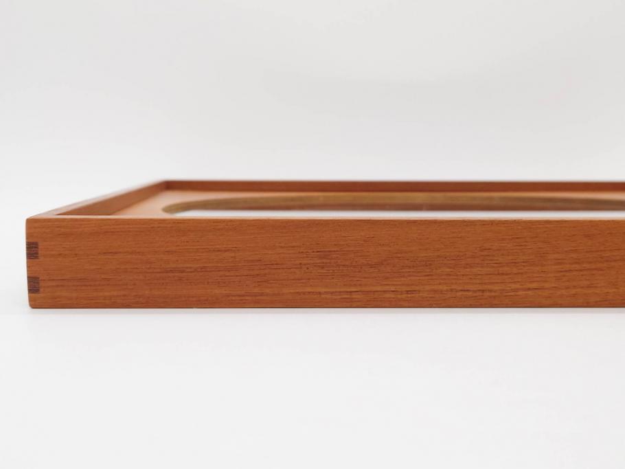 スウェーデン　GLAS MASTER MARKARYD　シンプルで木の温もり感じるミラー(壁掛け鏡、吊鏡、北欧)(R-079312)