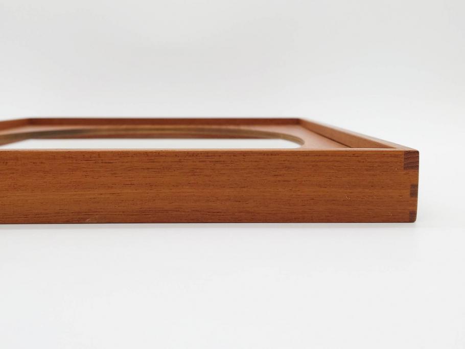 スウェーデン　GLAS MASTER MARKARYD　シンプルで木の温もり感じるミラー(壁掛け鏡、吊鏡、北欧)(R-079312)