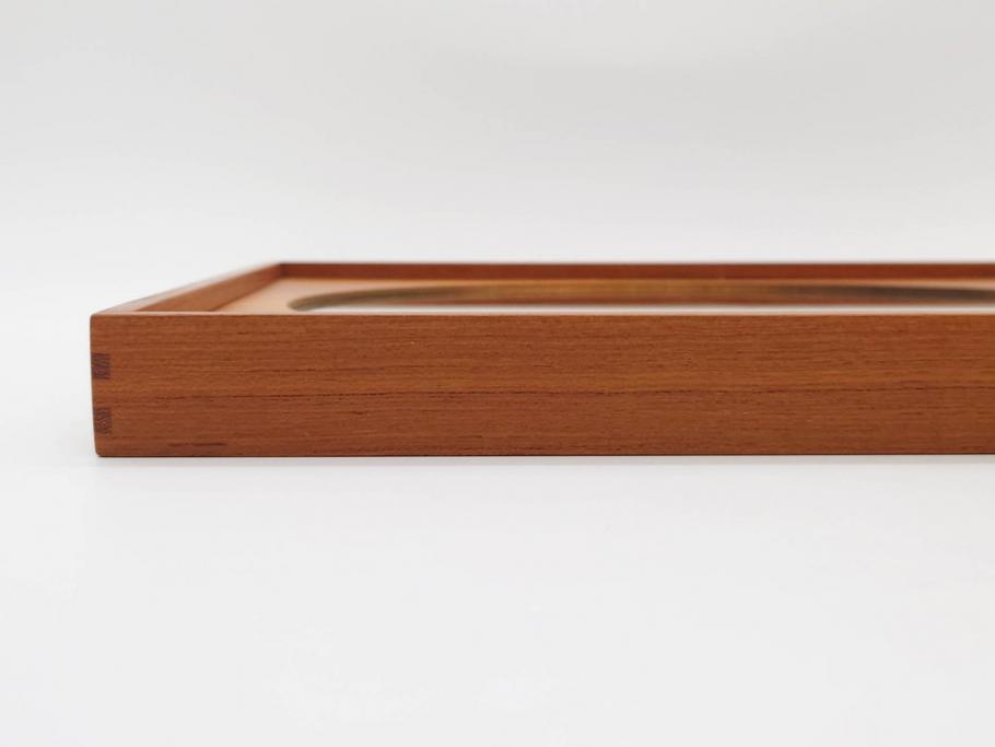 スウェーデン　GLAS MASTER MARKARYD　シンプルで木の温もり感じるミラー(壁掛け鏡、吊鏡、北欧)(R-079312)