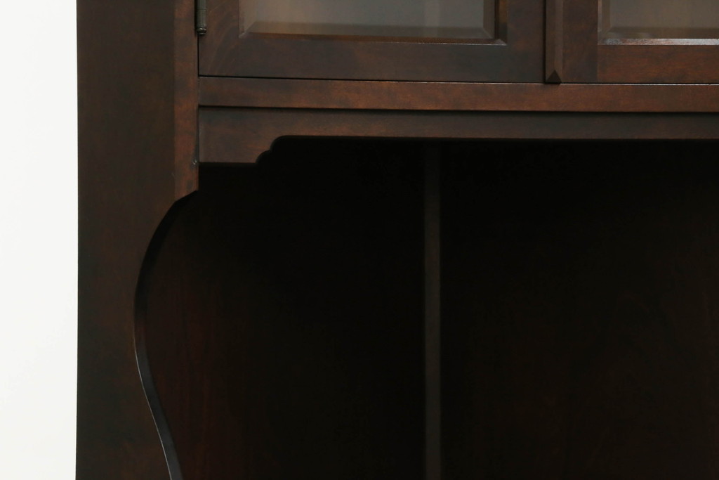 和製ビンテージ　北海道民芸家具　#145　和洋どちらの空間にも馴染むシックな隅棚(コーナーキャビネット、飾り棚、収納棚、戸棚、ヴィンテージ)(R-066404)