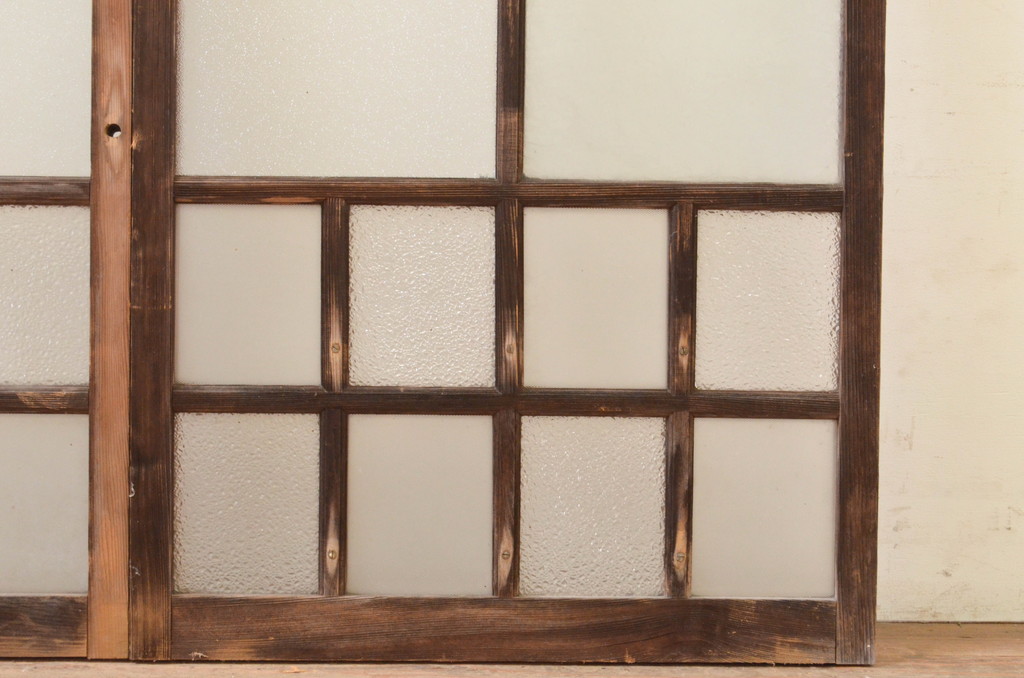楽天市場】▽現状販売▽ アンティーク建具 ガラス窓 2枚セット