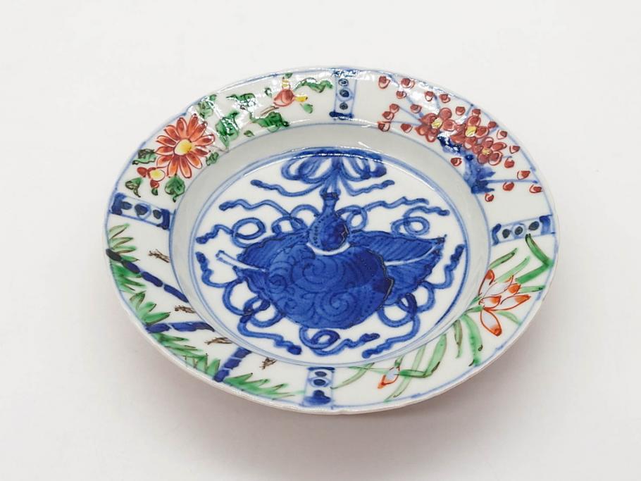 正木春蔵 九谷焼 色絵 約15cm 5寸 食卓を華やかに彩る中皿(葉 正木春蔵 九谷焼 色絵 約15cm 5寸 食卓を華やかに彩る中皿(葉