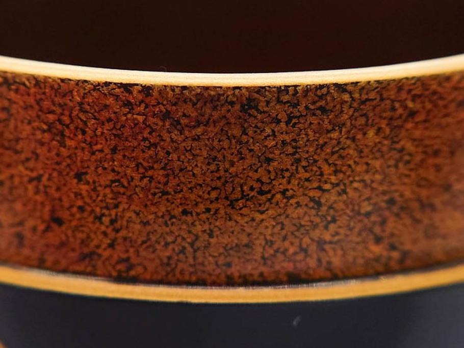 鈴谷鐵五郎　輪島塗　銀杏　繊細な蒔絵に見惚れる棗(いちょう、梨地、漆器、木製、茶入れ、茶筒、茶道具、茶器、共布付き、共箱付き)(R-079428)