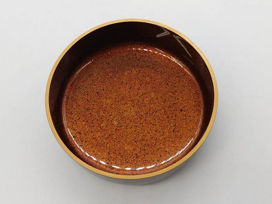 鈴谷鐵五郎　輪島塗　銀杏　繊細な蒔絵に見惚れる棗(いちょう、梨地、漆器、木製、茶入れ、茶筒、茶道具、茶器、共布付き、共箱付き)(R-079428)