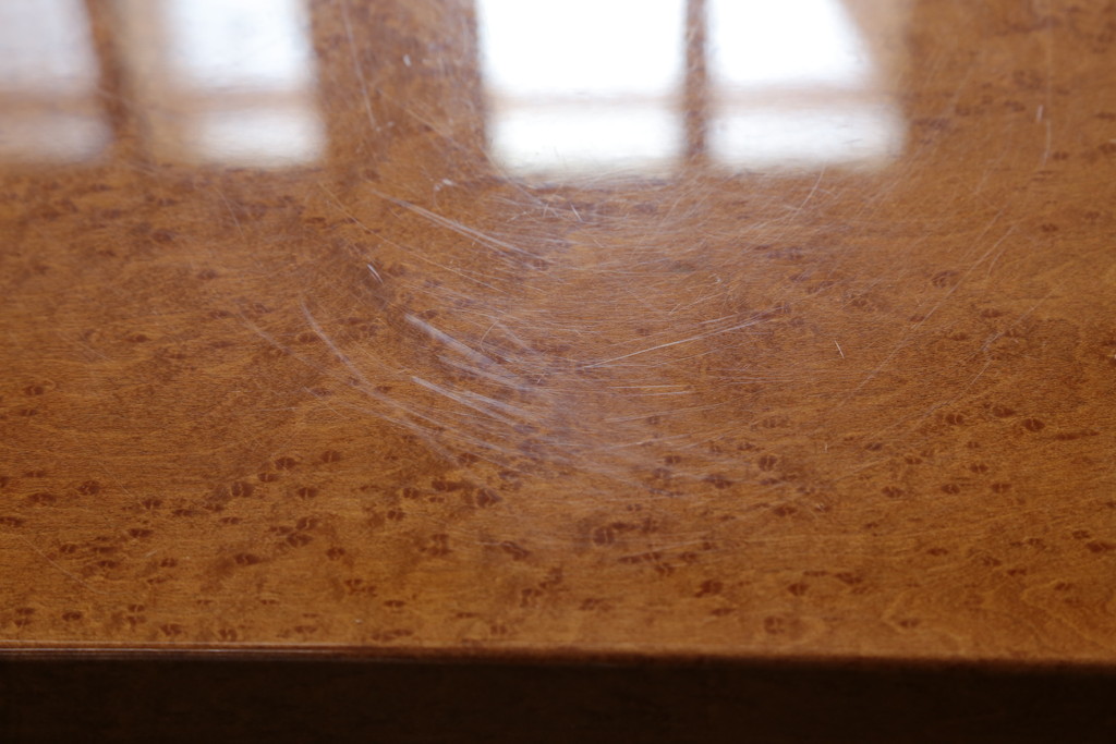 中古　美品　IDC大塚家具　SPRENDOR(スプレンダー)　赤みがかった色合いが美しいセンターテーブル(ローテーブル、座卓)(R-055032)