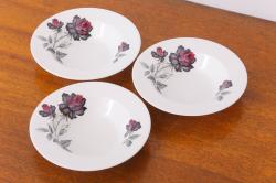 アンティーク雑貨　イギリス　Royal Albert(ロイヤルアルバート) MASQUERADE(マスカレード)シリーズ　スープボウル3枚セット(洋食器)(2)