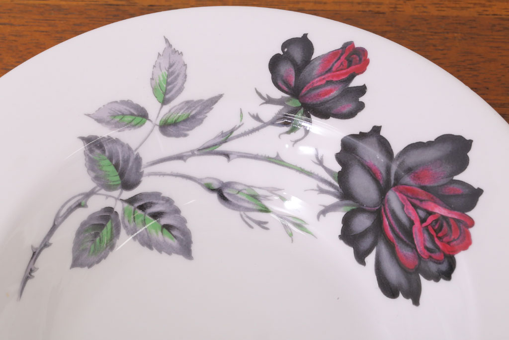 アンティーク雑貨　イギリス　Royal Albert(ロイヤルアルバート) MASQUERADE(マスカレード)シリーズ　スープボウル3枚セット(洋食器)(2)