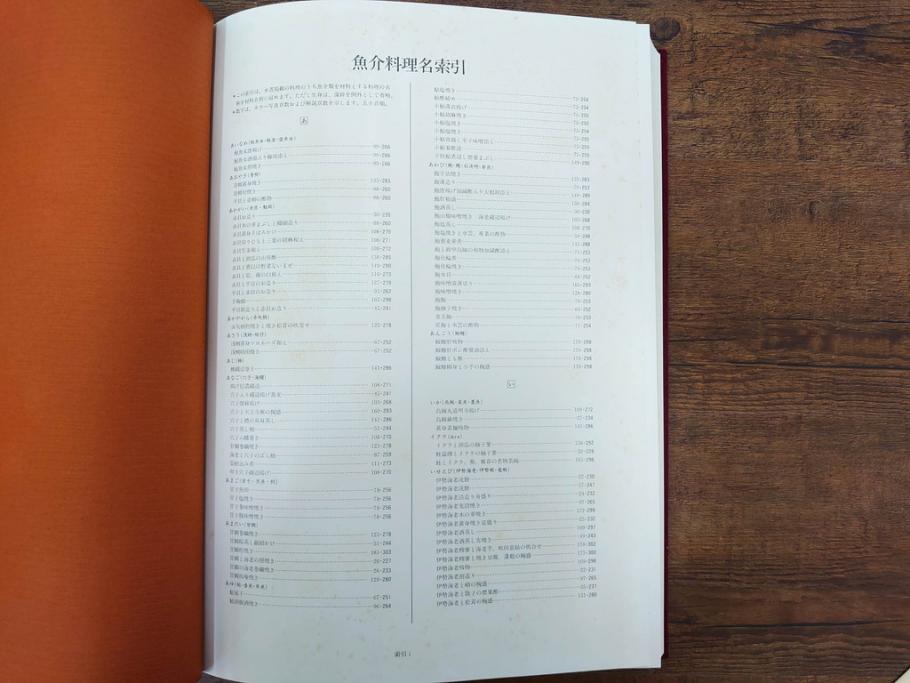 昭和57年　魚譜 日本料理盛付精撰 日本食用魚介藻 大図鑑(著者 志の島忠、監修 末廣恭雄 阿部宗明 鈴木克美 益田一、グラフ社、本、古書、和食、指南書、レシピ、カバー付き、外箱付き)(R-079459)