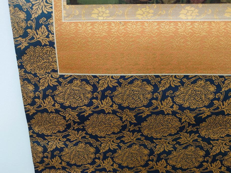 工芸　複製画　神護寺所蔵　国宝　釈迦如来像　第577番　掛軸(第五百七十七番、掛け軸、絹本、仏画、共箱付き、解題、多色コロタイプ印刷、手彩色)(R-079460)　